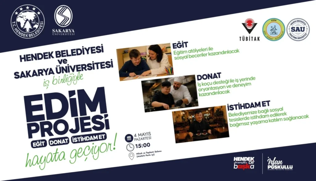 Hendek Belediyesi’nden Özel Gereksinimli Bireyler İçin Yeni İstihdam ve Eğitim Modeli
